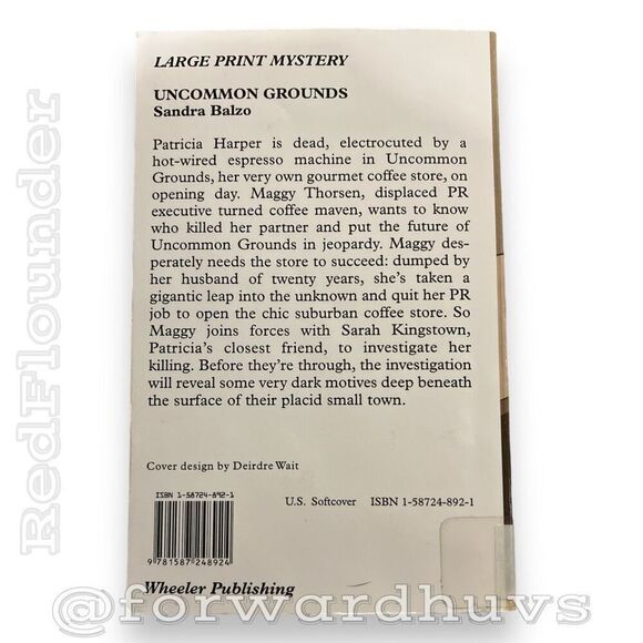 Uncommon Grounds by Sandra Balzo - Large Print Edition - Picture 3 of 9